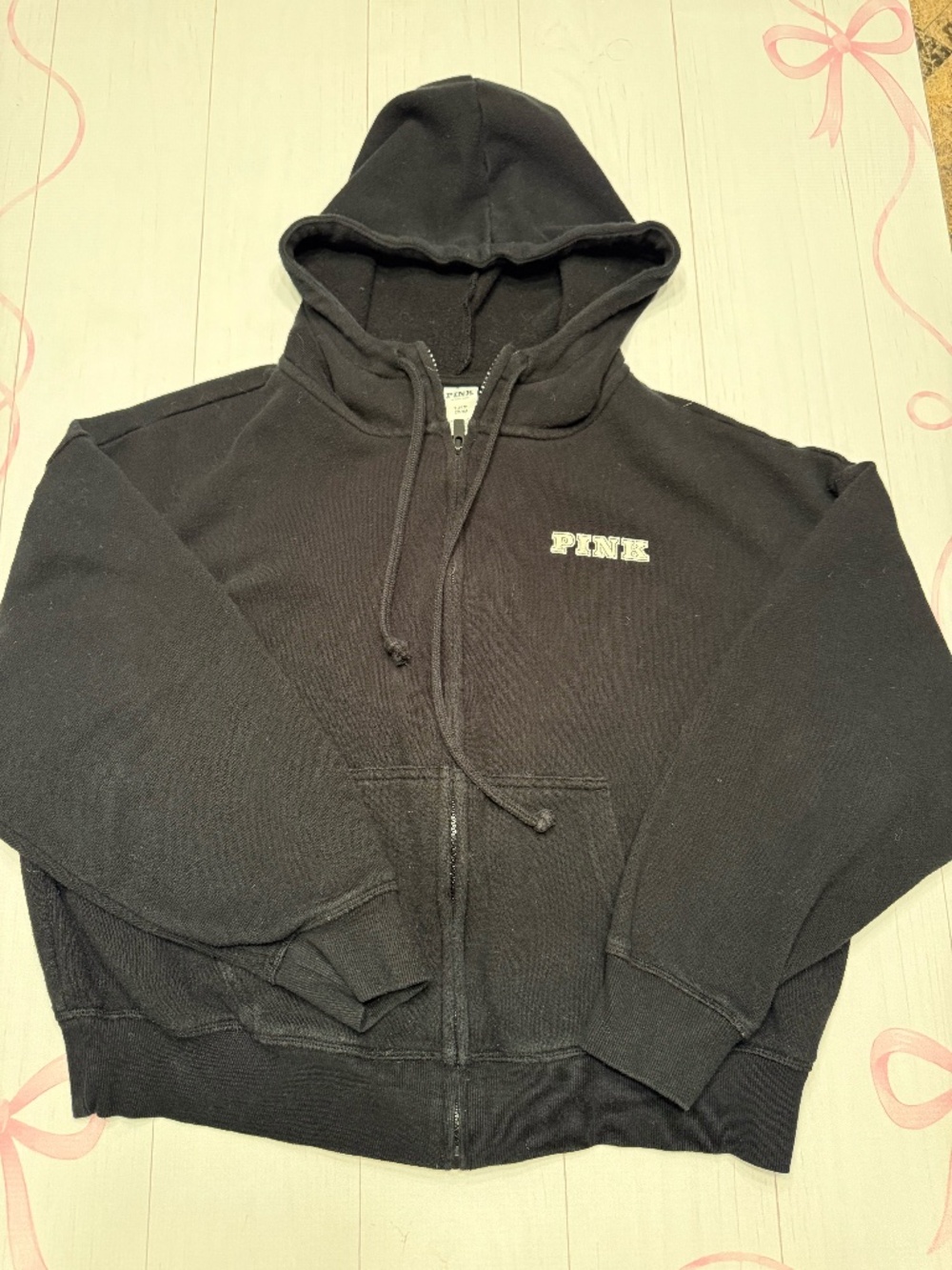 Victoria's Secret PINK Ivy Fleece Campus full Zip Hoodie Size S